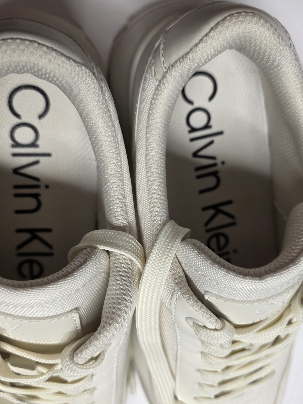 Calvin Klein Women’s Ivory Platform Sneakers - Picture 2 of 8